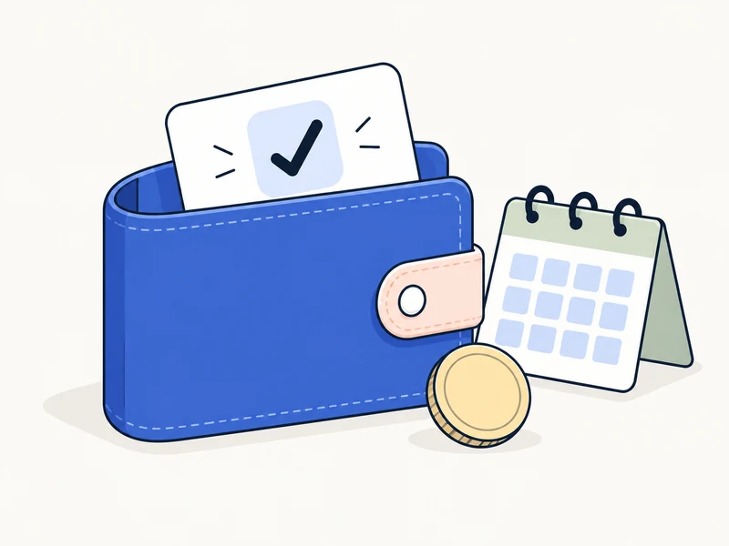 A payment wallet with an agreed date and a saved payment document.